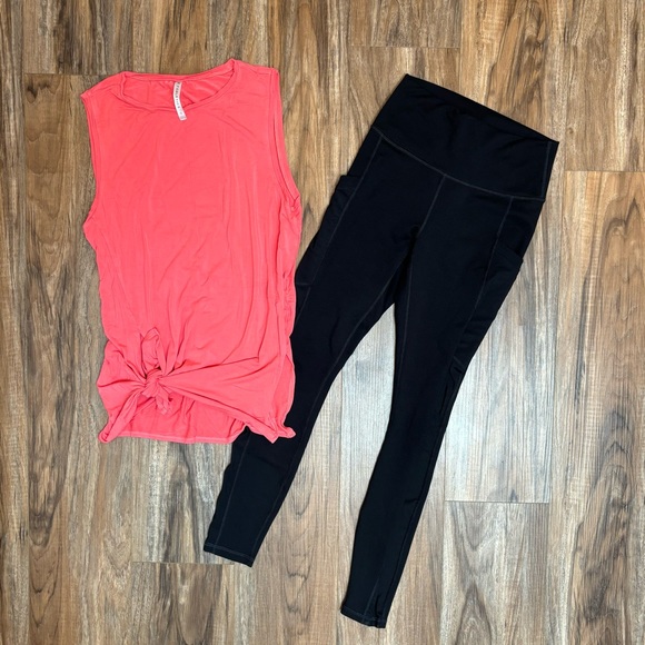 Fabletics Alia tie side tank on-the-go powerhold high waisted leggings size xs s - Picture 1 of 5